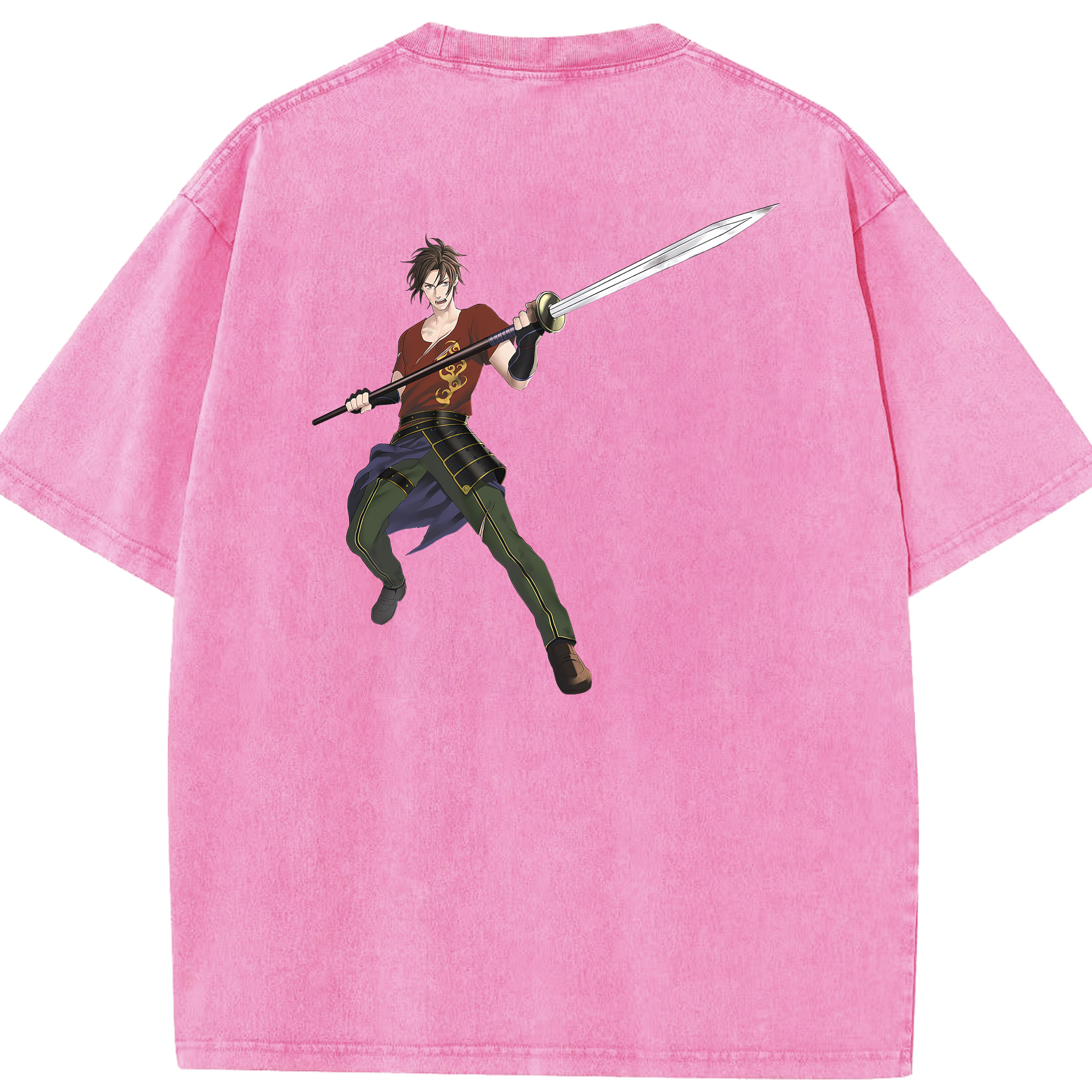 （画像用） 刀剣乱舞 Touken Ranbu 綿100% ヴィンテージ風 半袖Tシャツ（背面プリント）